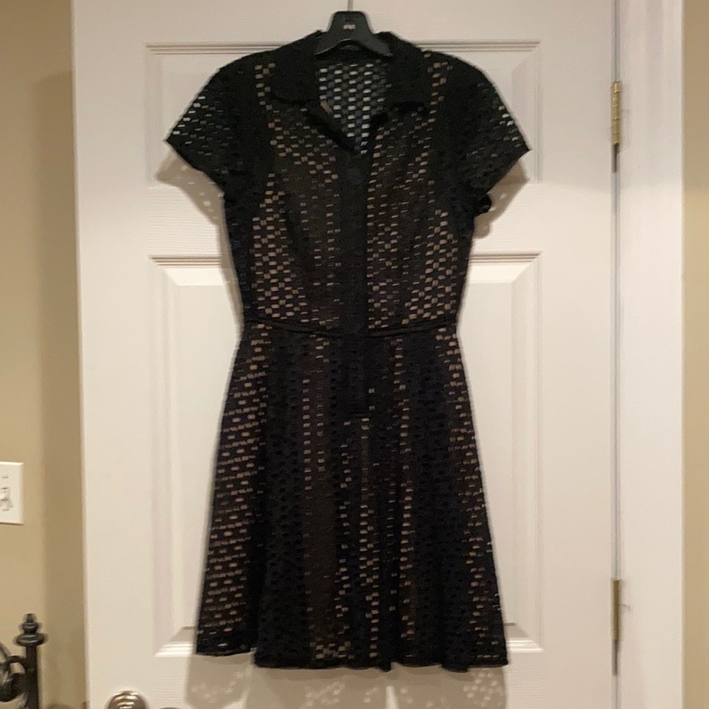 BCBG maxaria Black eyelet dress